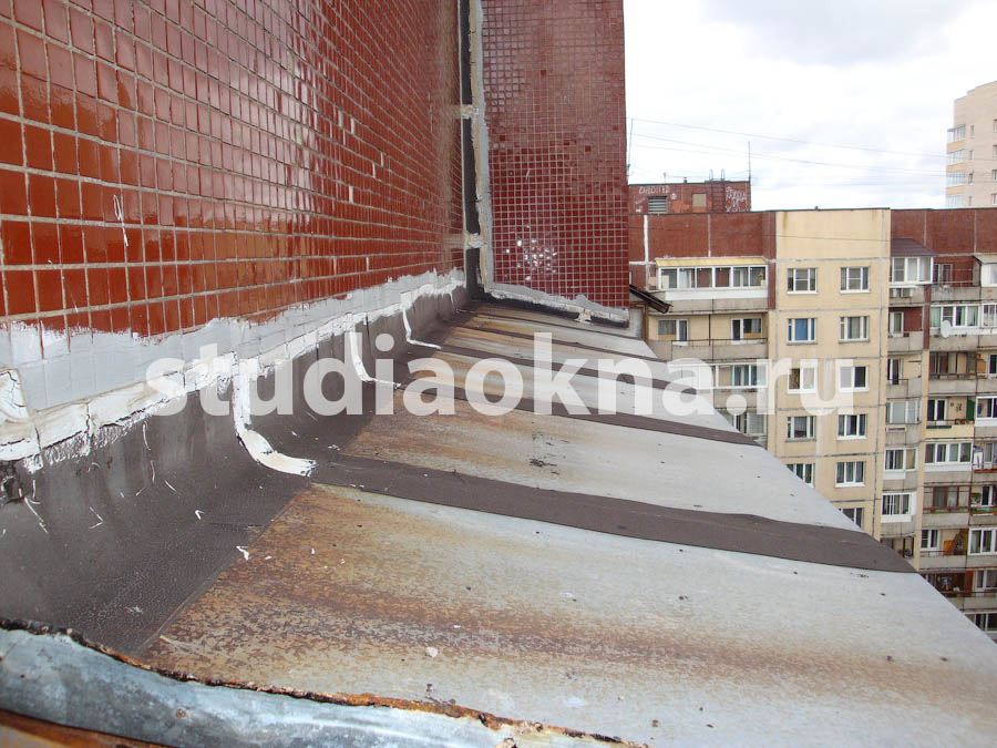 демонтаж крыши на балконе