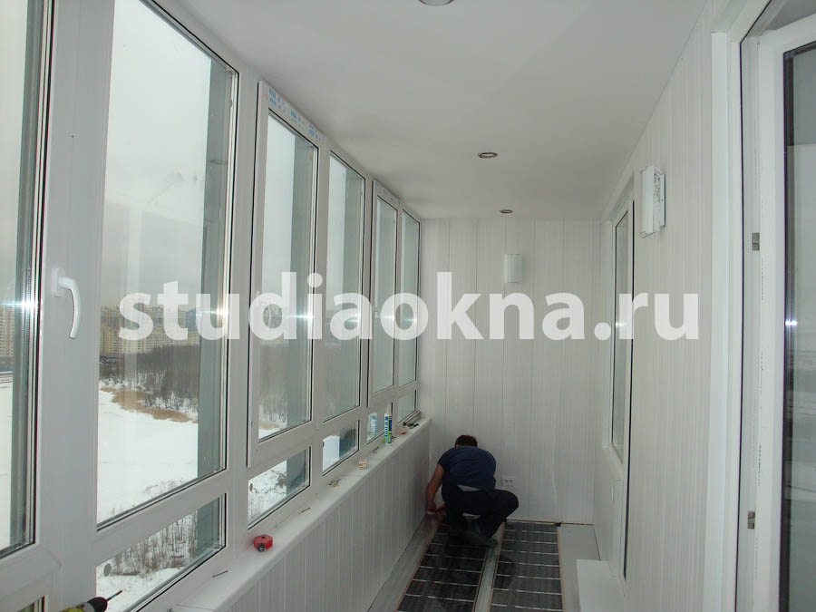 теплый плёночный пол на балконе